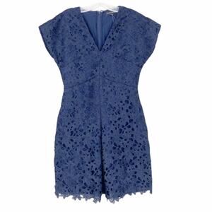 Banana Republic Navy Blue Lace Crochet Dress Sz 0